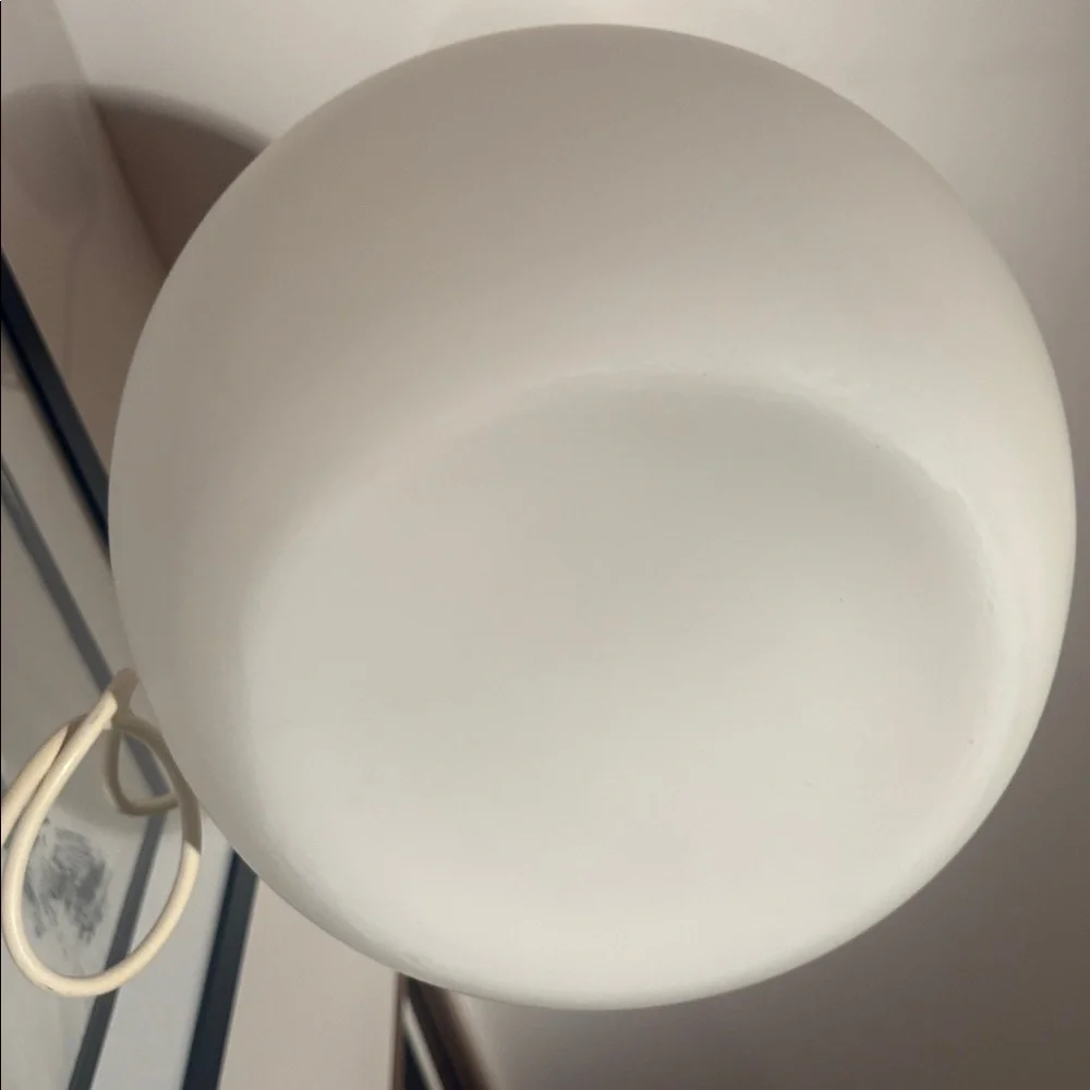 Y2K Ikea “Minut”Modern White Globe Round Hanging Light Foyer Dining Room Patio